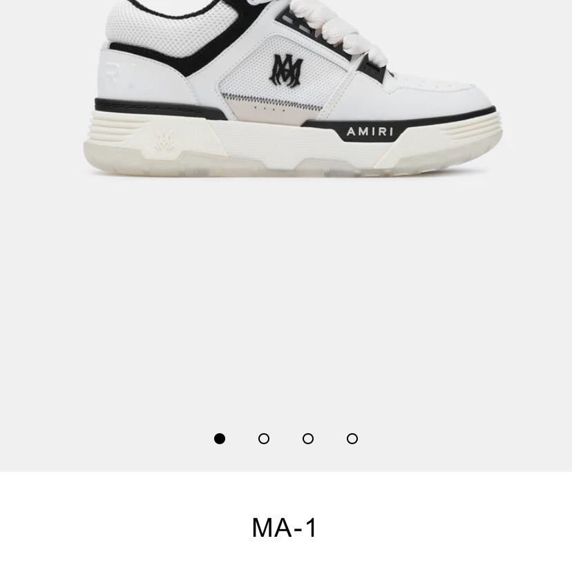 Amiri Kids Black And White Ma-1 Sneakers